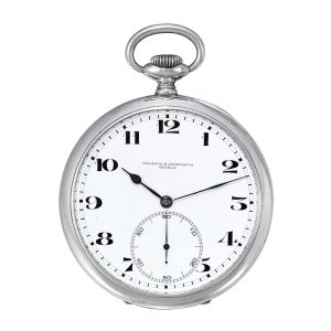 Large Swiss silver open faced lever deck watch Circa 1942