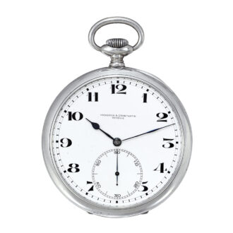 Large Swiss silver open faced lever deck watch Circa 1942