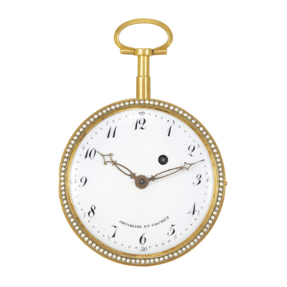 Swiss gold quarter repeater with virgule escapement Circa 1790 Swiss gold quarter repeater with virgule escapement Circa 1790