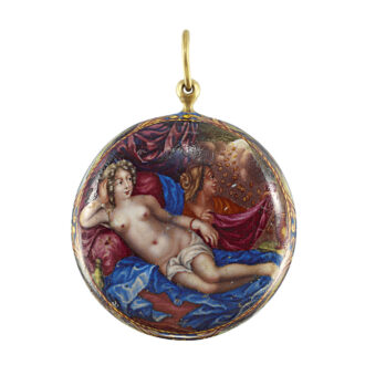 English 20 Carat gold single handed pendant watch Circa 1680