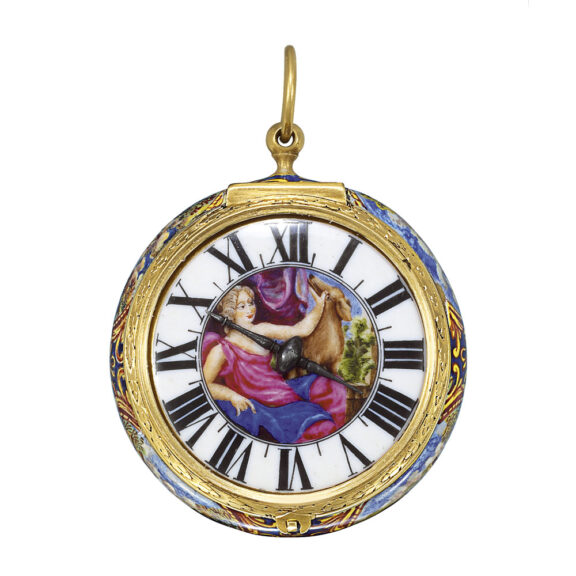 English 20k gold single-handed pendant watch Circa 1680 English 20k gold single-handed pendant watch Circa 1680