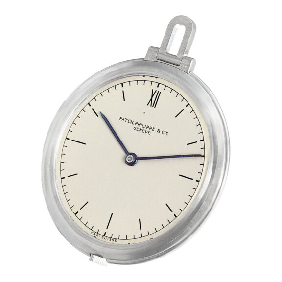 Elegant Swiss platinum open faced dress watch Circa 1938