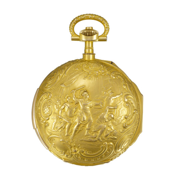 Large French 18K gold Louis XV style minute repeater Circa 1880
