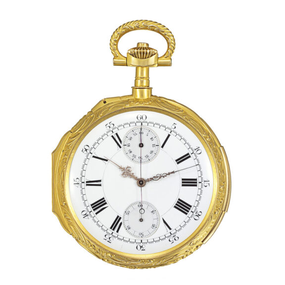 Large French 18K gold Louis XV style minute repeater Circa 1880 Large French 18K gold Louis XV style minute repeater Circa 1880