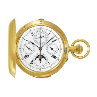 Swiss 18k gold minute repeating keyless pocket watch Circa 1923 Swiss 18k gold minute repeating keyless pocket watch Circa 1923