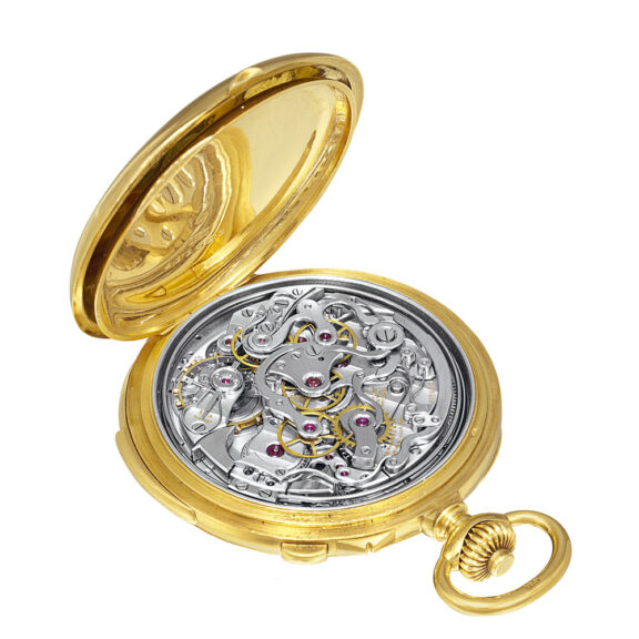 Swiss 18k gold watch with split-seconds chronograph Circa 1924 Swiss 18k gold watch with split-seconds chronograph Circa 1924