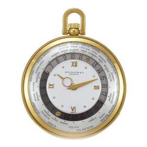 Rare Swiss 18k yellow gold World Time dress watch Circa 1943
