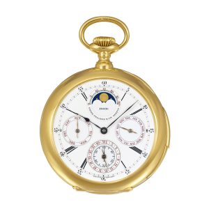 Swiss gold astronomic with six complications Circa 1915