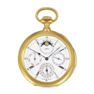 Swiss gold astronomic with six complications Circa 1915