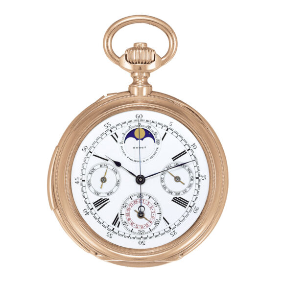 Swiss gold astronomic with seven complications Circa 1887