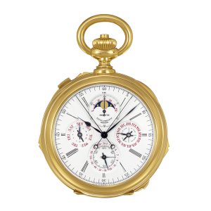Swiss gold clockwatch with sixteen grande complications Circa 1991