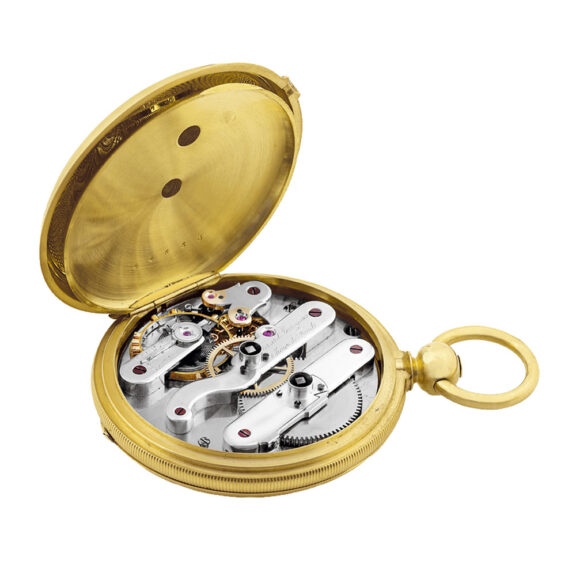 Swiss gold chronometer with spring detent escapement Circa 1870 Swiss gold chronometer with spring detent escapement Circa 1870