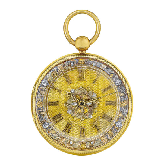 English gold pocket watch with Massey lever escapement Circa 1840