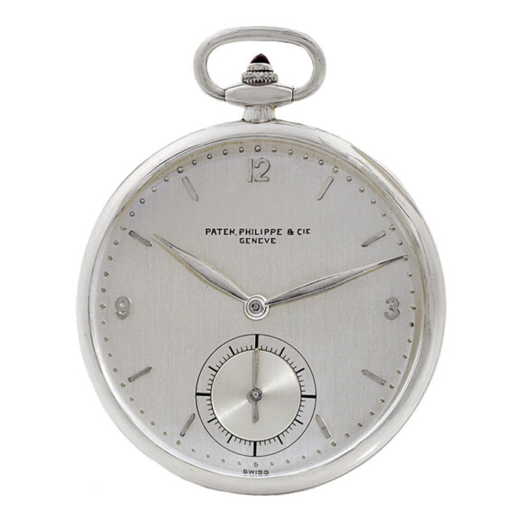 Swiss platinum open faced keyless dress watch Circa 1925