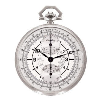 Swiss staybrite stainless steel chronograph with register Circa 1925