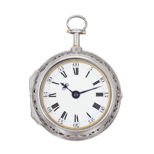 English silver quarter repeating pair-cased pocket watch Circa 1760