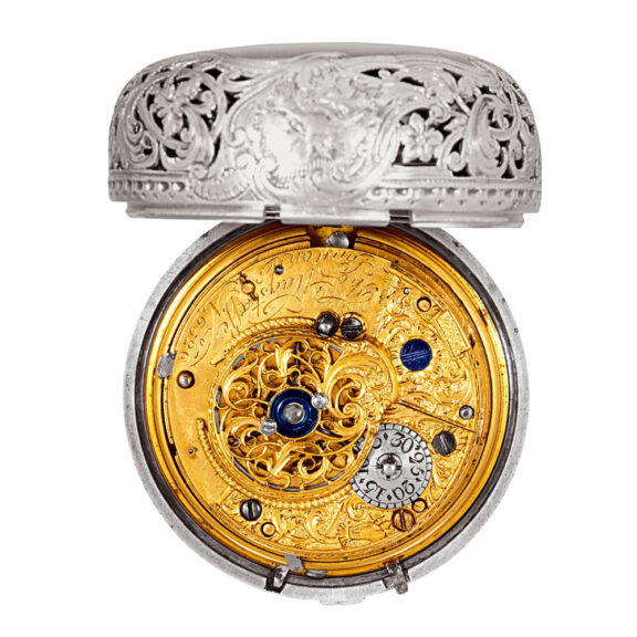 English silver quarter repeating pair-cased pocket watch Circa 1760 English silver quarter repeating pair-cased pocket watch Circa 1760
