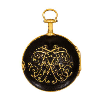 English 18k gold quarter repeating pair-cased pocket watch Circa 1733