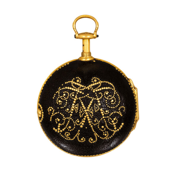 English 18k gold quarter repeating pair-cased pocket watch Circa 1733