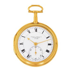 English gold chronometer with spring detent escapement Circa 1800