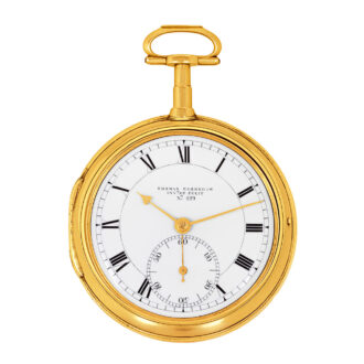 English gold chronometer with spring detent escapement Circa 1800 English gold chronometer with spring detent escapement Circa 1800