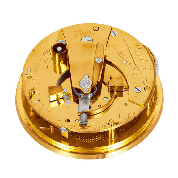 English gold chronometer with spring detent escapement Circa 1800 English gold chronometer with spring detent escapement Circa 1800
