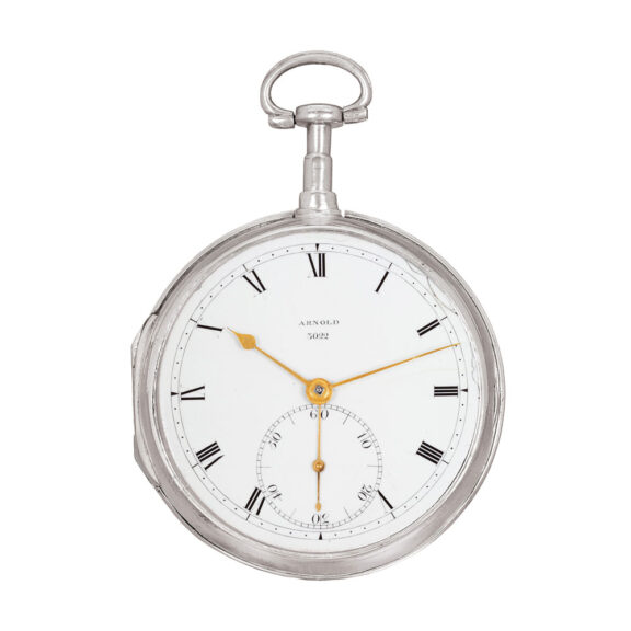 Interesting English silver chronometer with Arnold detent Circa 1810