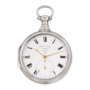 English silver pocket watch with rack lever escapement Circa 1813