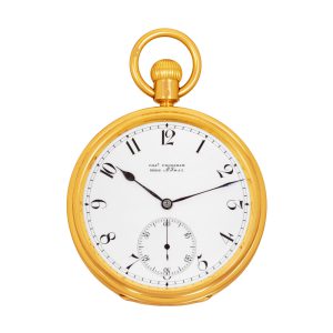 English gold pocket watch with free-sprung balance Circa 1894