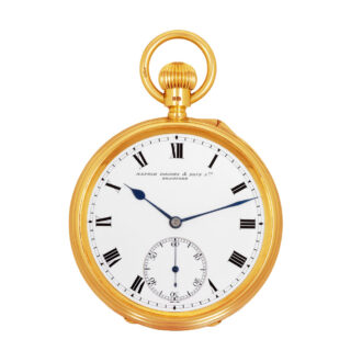 Rare English 18 carat gold keyless pocket watch Circa 1890
