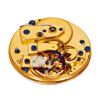 French gold watch with short chain and ratchet key Circa 1823