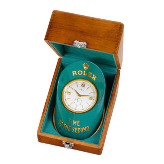 Swiss gilt-brass lever by Rolex in a gold open faced case Circa 1960