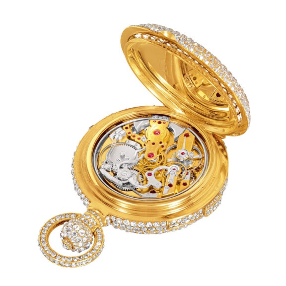 Magnificent diamond-set watch with seven complications Circa 1869 Magnificent diamond-set watch with seven complications Circa 1869