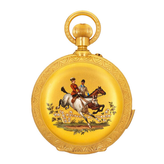 Swiss gold astronomic watch made for the Indian market Circa 1900