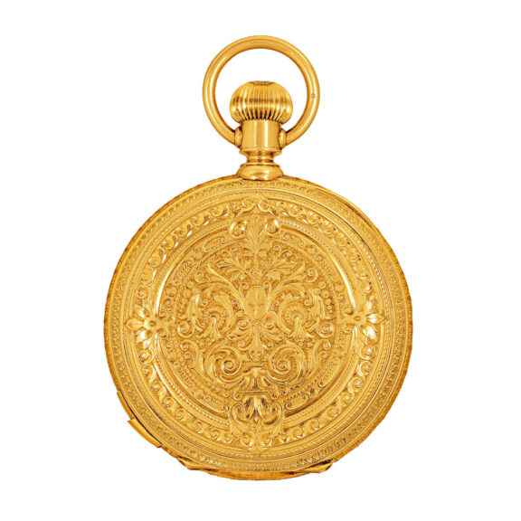 Swiss 18k gold grande and petite sonnerie clockwatch Circa 1890 Swiss 18k gold grande and petite sonnerie clockwatch Circa 1890