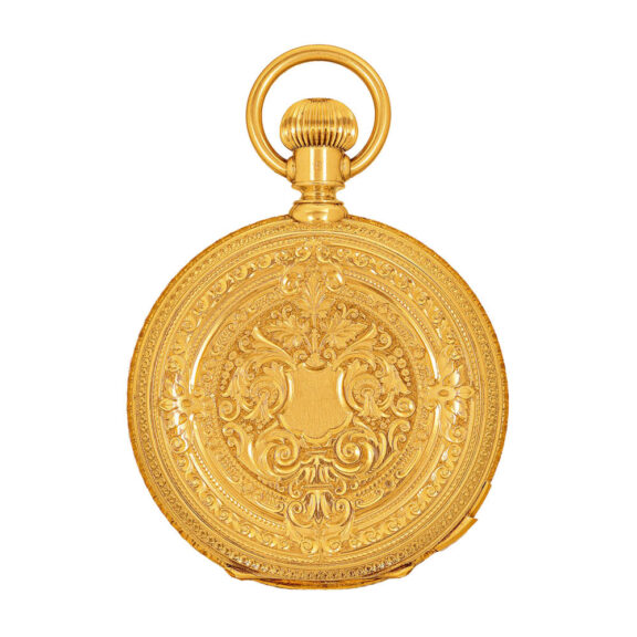 Swiss 18k gold grande and petite sonnerie clockwatch Circa 1890 Swiss 18k gold grande and petite sonnerie clockwatch Circa 1890