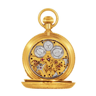 Swiss 18k gold grande and petite sonnerie clockwatch Circa 1890