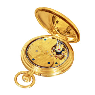 English 18k gold minute repeating keyless pocket watch Circa 1893