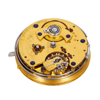 Swiss gold half hunter minute repeating duplex watch Circa 1872