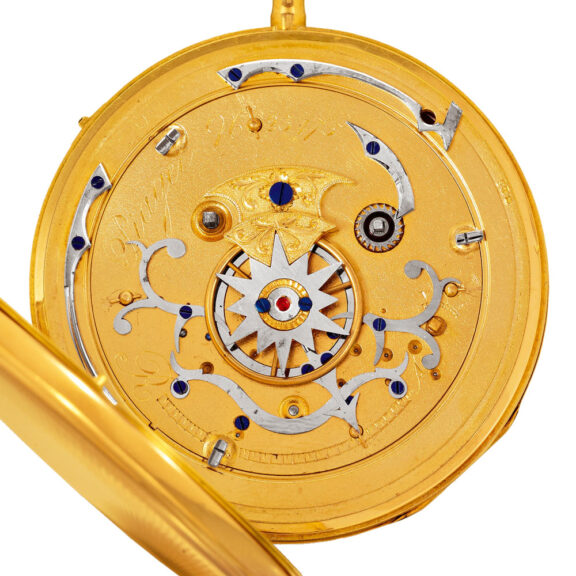 Swiss 18k gold quarter repeating verge pocket watch Circa 1820 Swiss 18k gold quarter repeating verge pocket watch Circa 1820