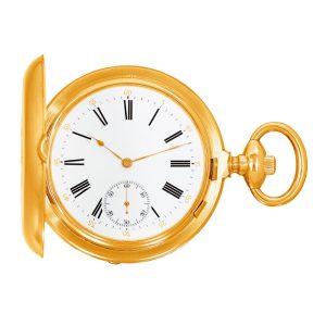 Swiss 18k gold lever chronometer with keyless cover winding Circa 1885