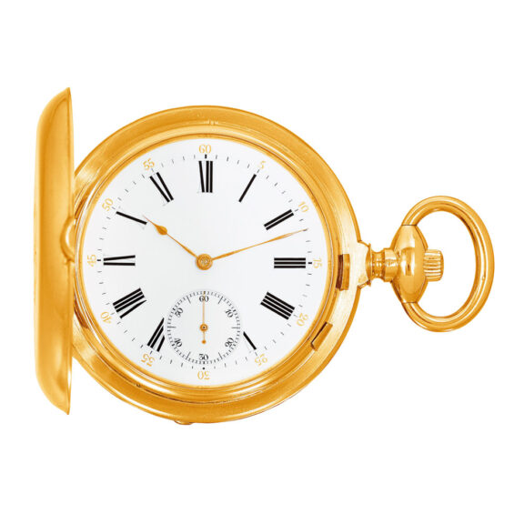 Swiss 18k gold lever chronometer with keyless cover winding Circa 1885