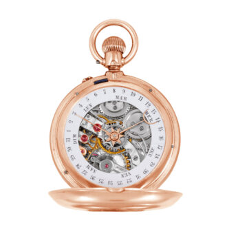 Swiss double-dialled pink gold and enamel pocket watch Circa 1900
