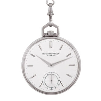 Fine Swiss platinum keyless Art Deco dress watch Circa 1936