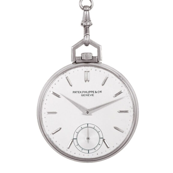 Fine Swiss platinum keyless Art Deco dress watch Circa 1936