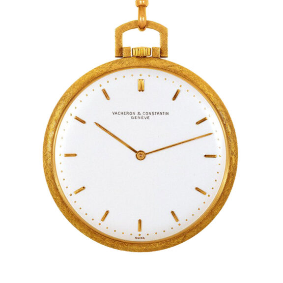 Swiss gold keyless dress watch with yellow gold fob Circa 1965 Swiss gold keyless dress watch with yellow gold fob Circa 1965