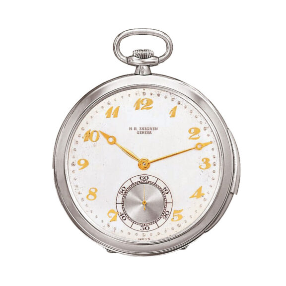 Swiss platinum keyless minute repeating dress watch Circa 1910