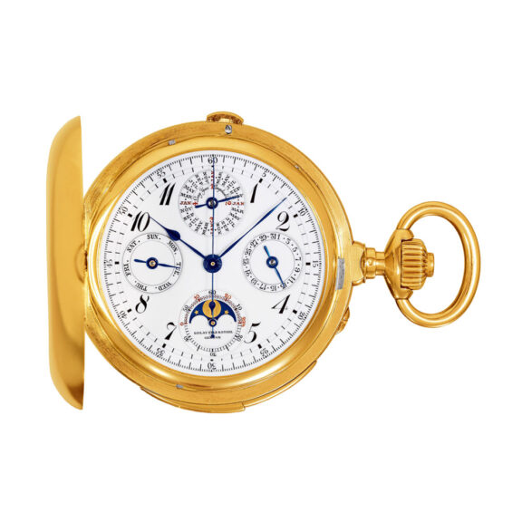 Swiss, French 18k gold astronomical with eight complications Circa 1910