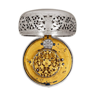 French silver oignon watch with single-hand and alarm circa 1690