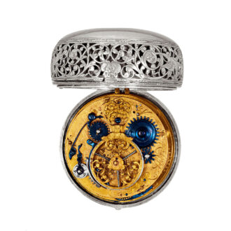 Early French silver single-handed pendant watch circa 1685